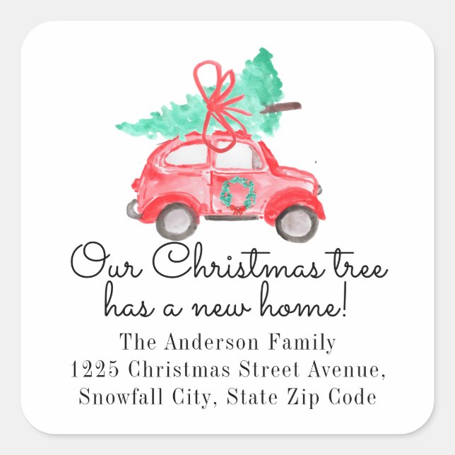 Christmas Tree Has A New Home Address Label Moving (Front)