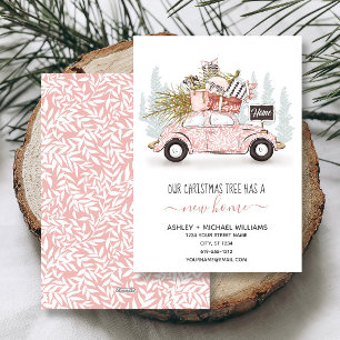 Christmas Tree Has a New Home Watercolor Moving Holiday Card