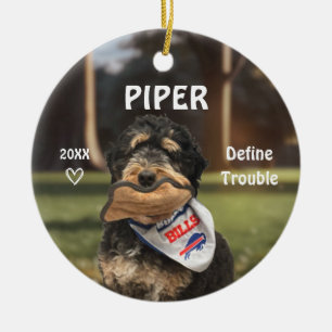 Christmas Tree Havanese Dog Photo Ornament