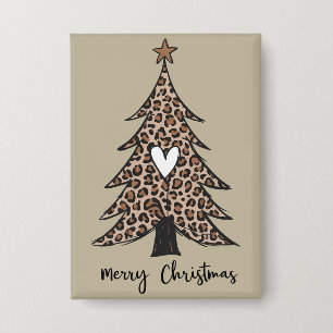 Christmas Tree Heart Leopard Gift Xmas Holiday