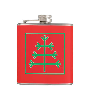 Christmas tree hip flask