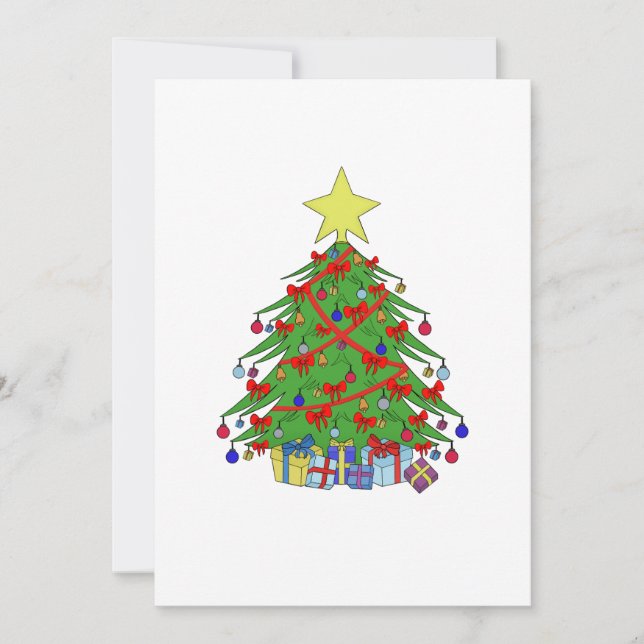 Christmas tree holiday card (Front)