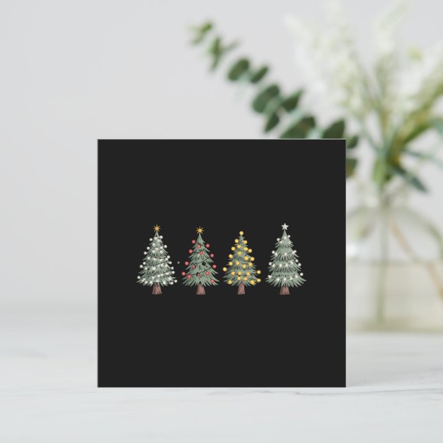 Christmas Tree Holiday Gift Winter  Card (Standing Front)