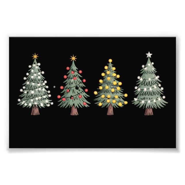 Christmas Tree Holiday Gift Winter  Photo Print (Front)