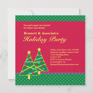 Christmas Tree Holiday Party Invitation