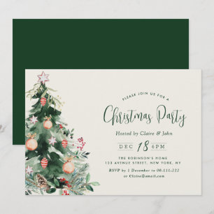 christmas tree holiday party invitation