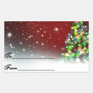 Christmas Tree Holiday Peace Love Destiny Rectangular Sticker