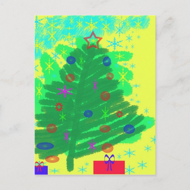 Christmas Tree Holiday Postcard (Front)