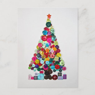 Christmas tree holiday postcard
