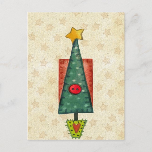Christmas Tree Holiday Postcard (Front)