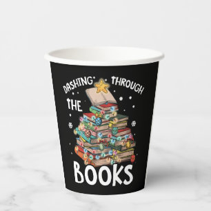 Christmas Tree Holiday Reading Reader Pyjamas Paper Cups