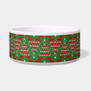 Christmas Tree Holiday Santa Flamingos on Green