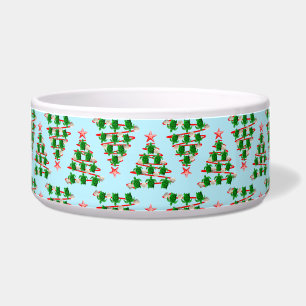 Christmas Tree Holiday Sea Turtles on Cool Blue