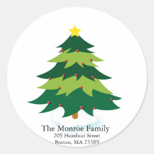 Christmas tree - holiday stickers
