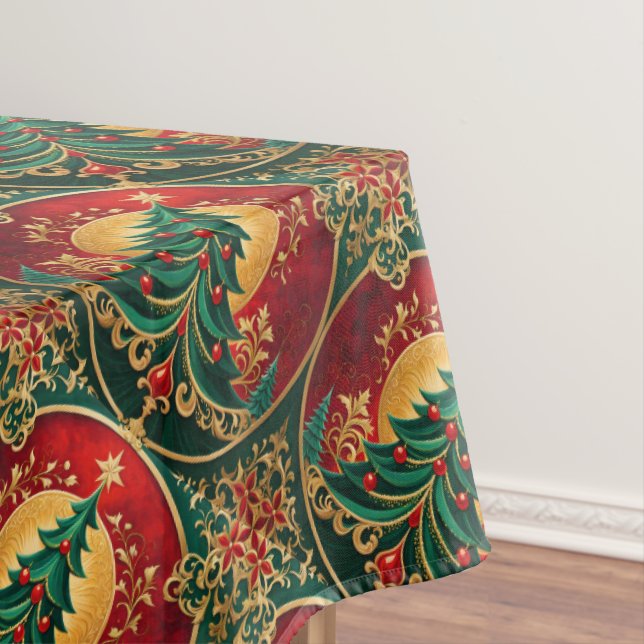 Christmas Tree Holiday Tablecloth (In Situ)