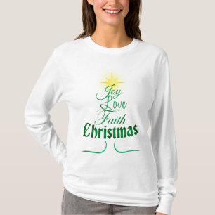 Christmas Tree Holiday Word Art T-Shirt