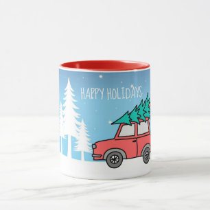 Christmas Tree Holidays 11 oz Two-Tone Mug