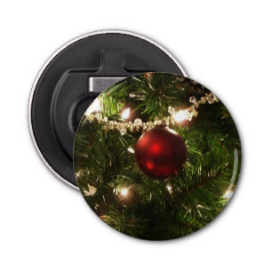 Christmas Tree I Holiday Pretty Green and Red Bottle Opener