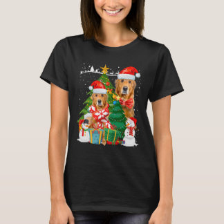 Christmas Tree idea for Women Christmas Golden Ret T-Shirt