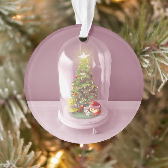 Christmas Tree in a Glass Dome Ornament (Tree)