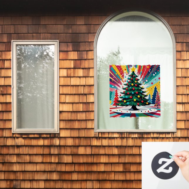 Christmas Tree in abstract art 39 - Fan Fun (Home Window)
