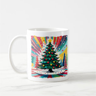 Christmas Tree in abstract art 39 - Fan Fun Coffee Mug