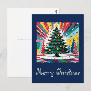 Christmas Tree in abstract art 39 - Fan Fun Postcard