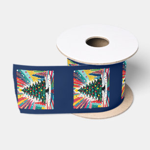 Christmas Tree in abstract art 39 - Fan Fun Satin Ribbon