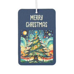 Christmas Tree in abstract art 3 - Fan Fun Car Air Freshener