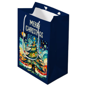 Christmas Tree in abstract art 3 - Fan Fun Medium Gift Bag