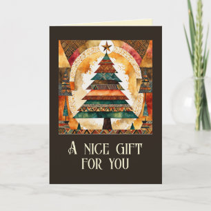 Christmas Tree in abstract art 44 - Fan Fun Card