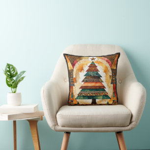 Christmas Tree in abstract art 44 - Fan Fun Cushion