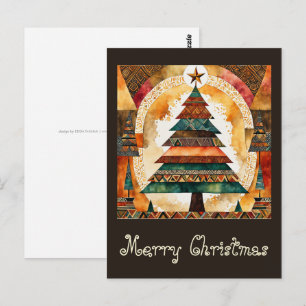 Christmas Tree in abstract art 44 - Fan Fun Postcard
