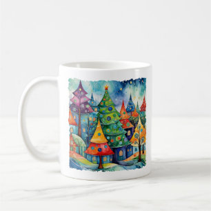 Christmas Tree in abstract art 8 - Fan Fun Coffee Mug