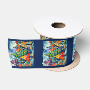 Christmas Tree in abstract art 8 - Fan Fun Satin Ribbon