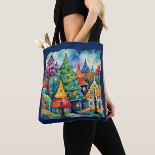 Christmas Tree in abstract art 8 - Fan Fun Tote Bag