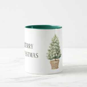 Christmas Tree in Basket Mug