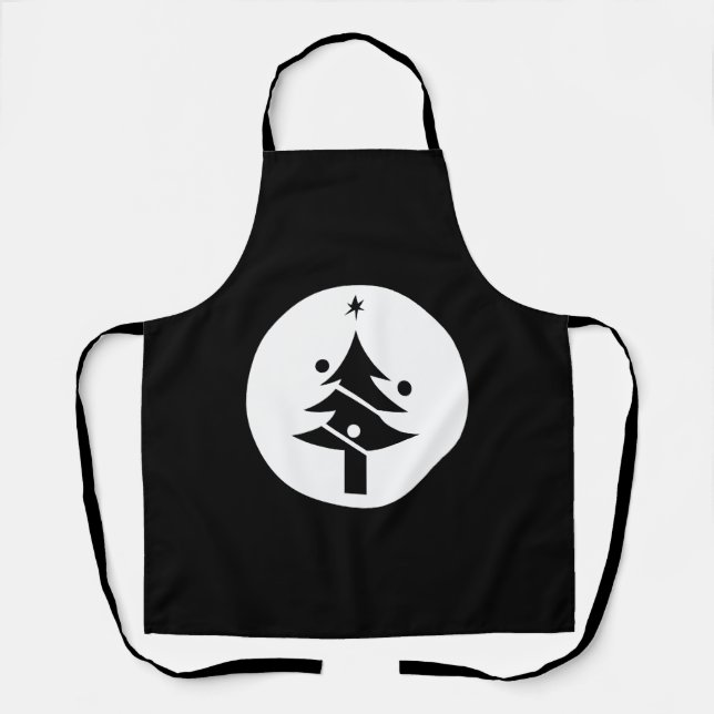 Christmas tree in circle apron (Front)