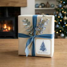 Christmas Tree in Delft Blue customisable