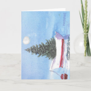 Christmas Tree in Dory Rowboat during Holiday Seas Card