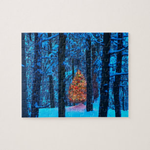 Christmas Tree in the Woods Jigsaw Puzzle
