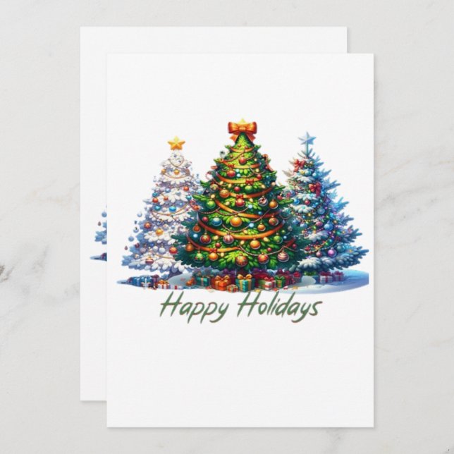Christmas tree  invitation (Front/Back)