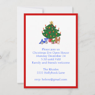 Christmas tree invitation