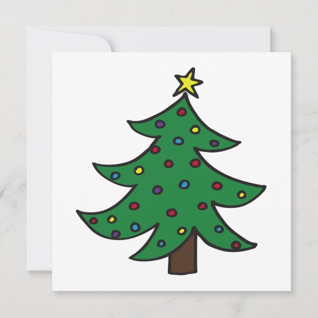 Christmas Tree Invitation (Front)