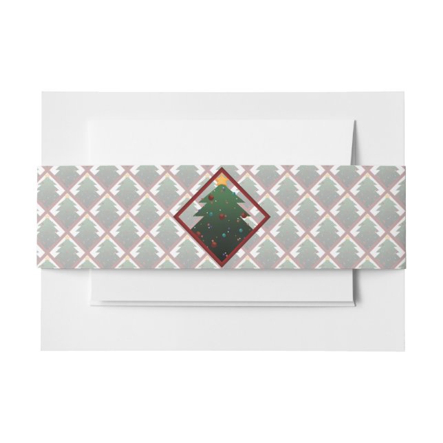 Christmas Tree Invitation Belly Band (Front Example)