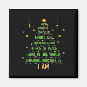 Christmas Tree Jesus Christian Bible Faith Holiday Magnet