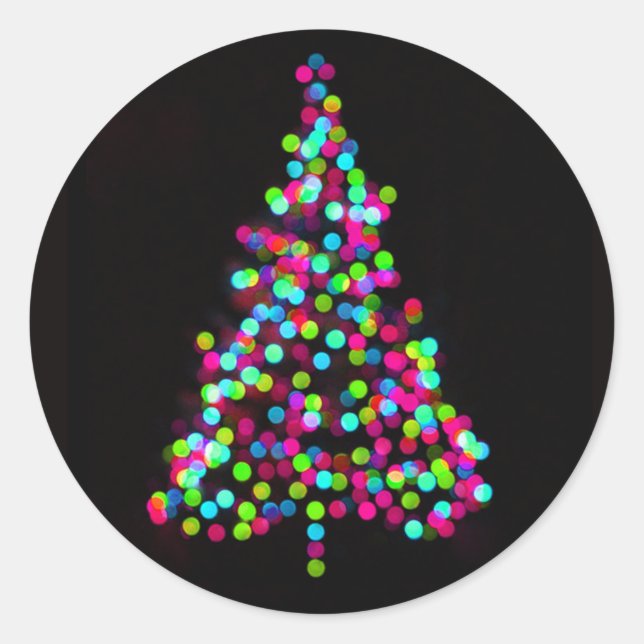 Christmas Tree Jewels Classic Round Sticker (Front)