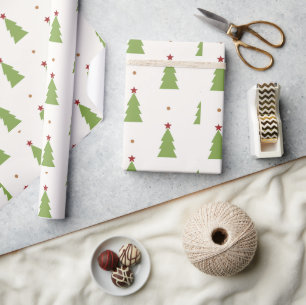 Christmas Tree Joyful Christmas Holiday Gift  Wrapping Paper