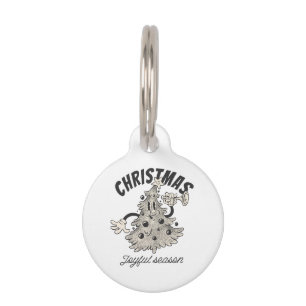 Christmas Tree Joyful Season Pet Tag