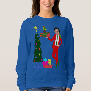 christmas tree justin trudeau sweatshirt